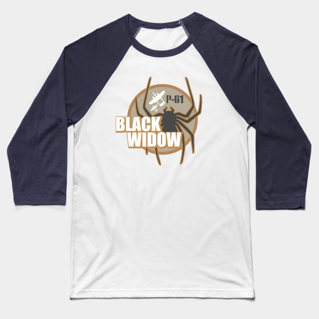 P-61 Black Widow Baseball T-Shirt by TCP